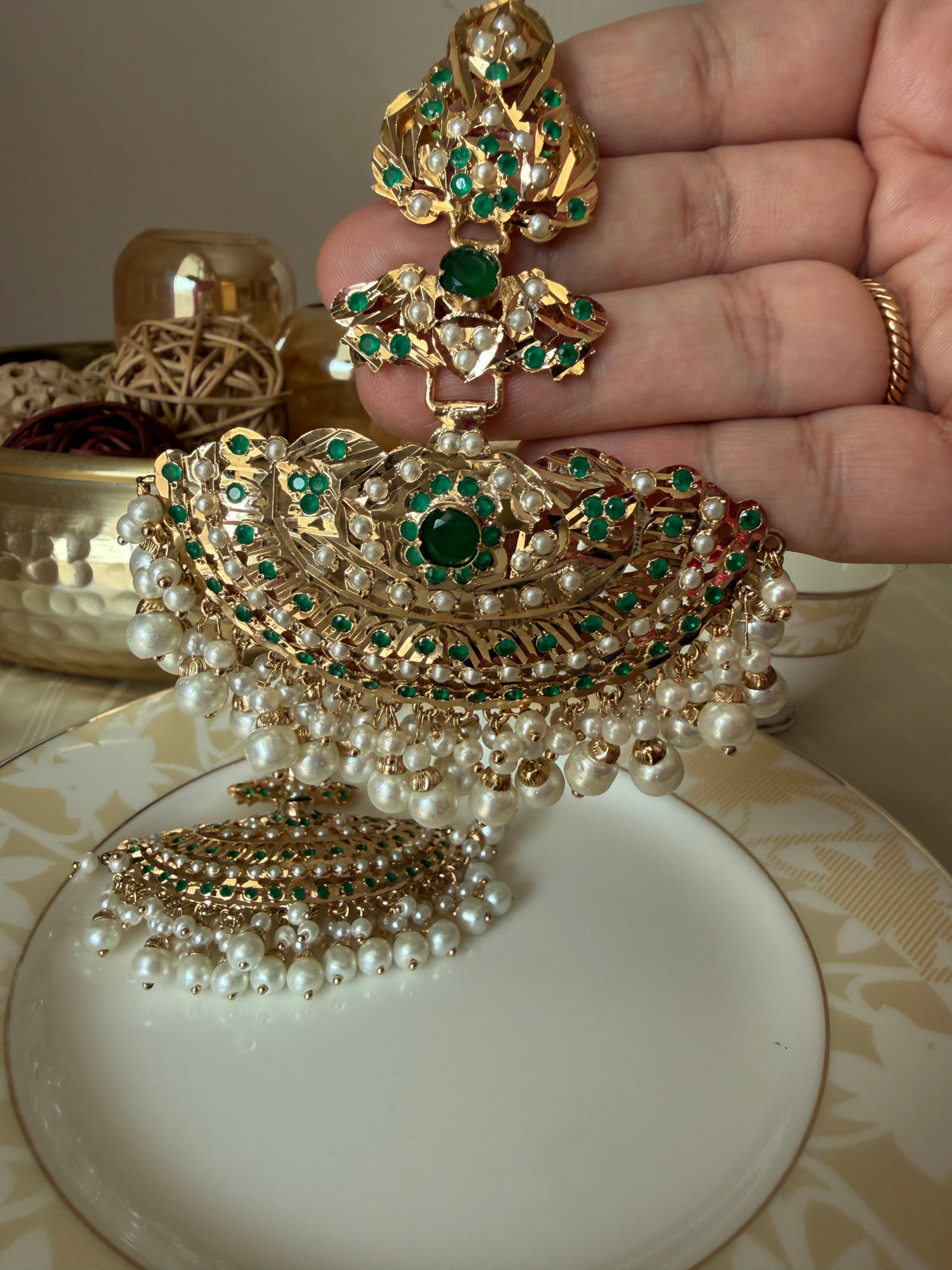 Khwahish Earrings styled view for festive and wedding occasion jewelry.