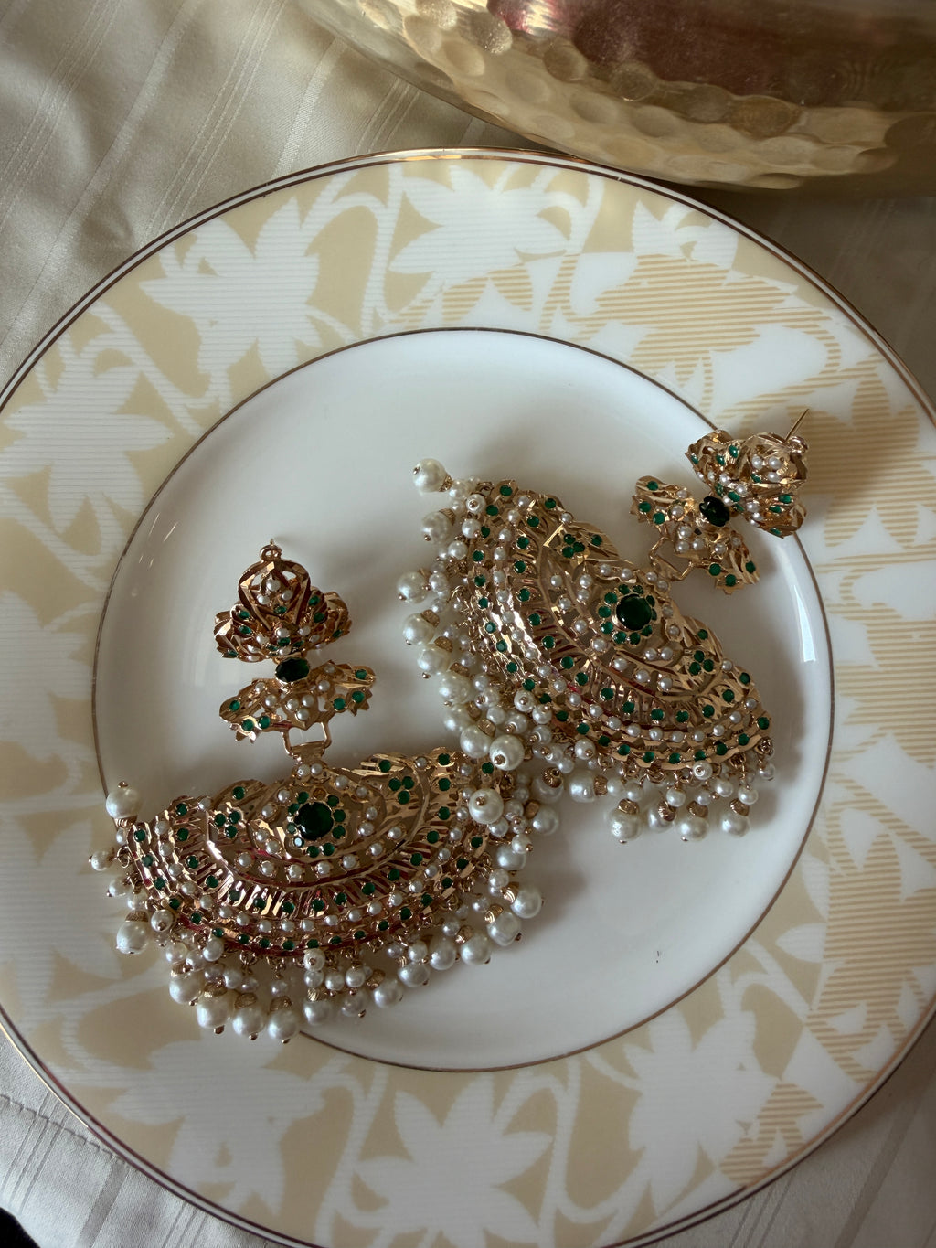 Khwahish Earrings final product view by KINAHH for traditional occasion styling.