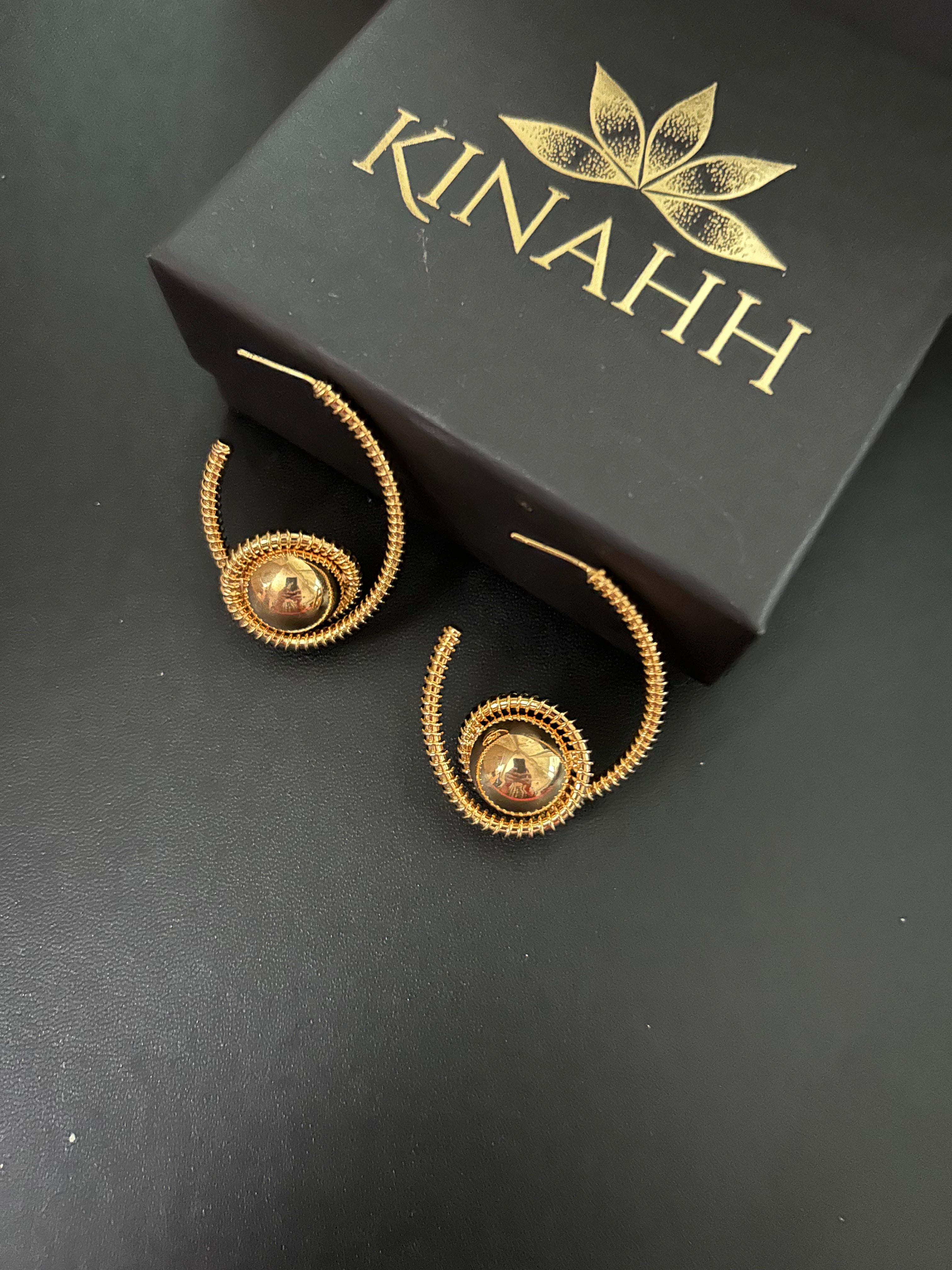Nivara Hoops by KINAHH with anti-tarnish stainless steel hoops.