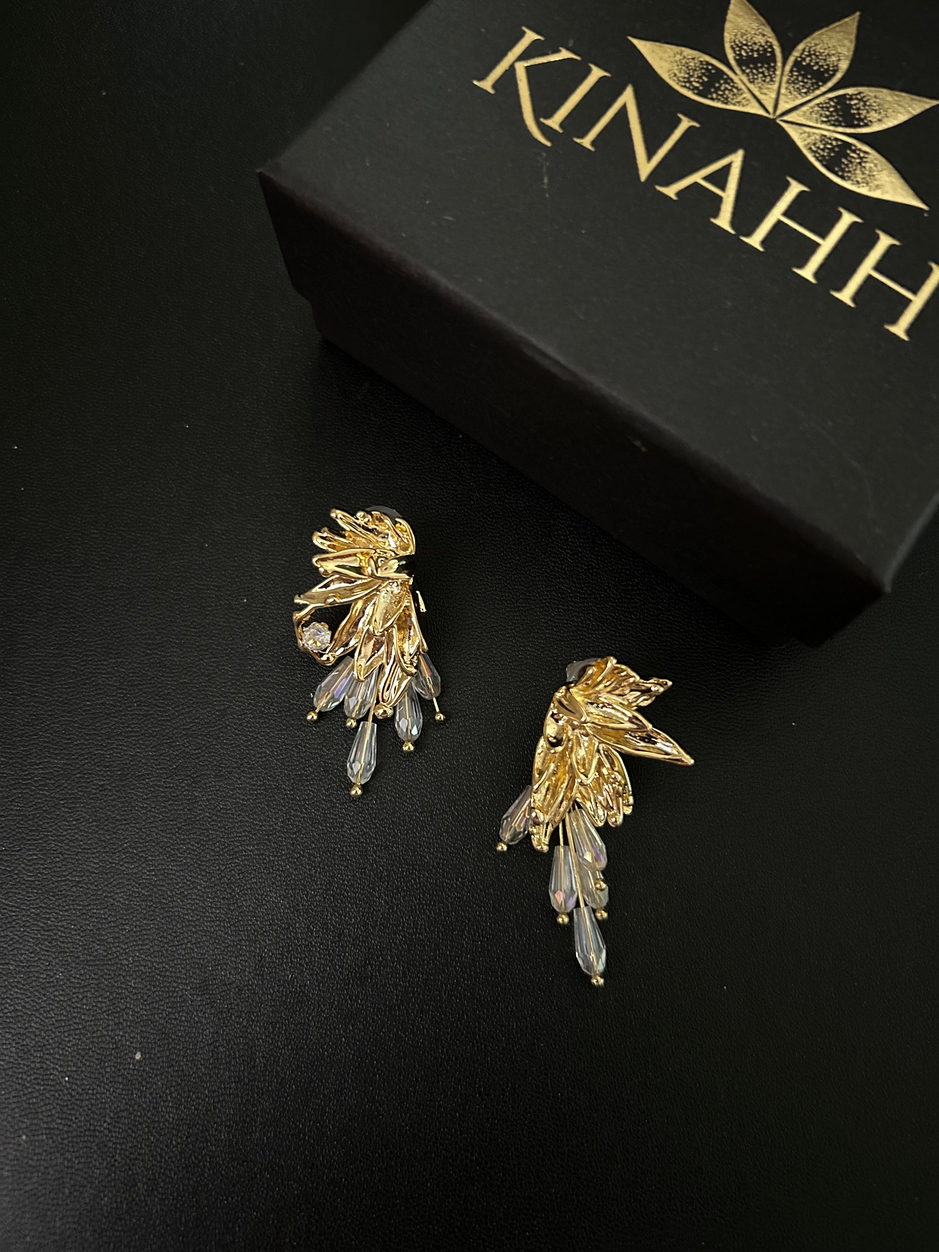 Raya Earrings by KINAHH with anti-tarnish stainless steel finish.